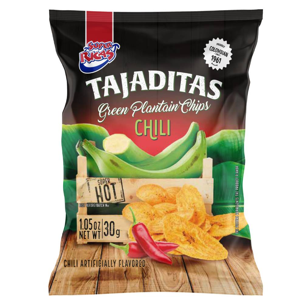 Super Ricas flavored potato plantain chips, Todo Rico (Chicken, 30 Units)